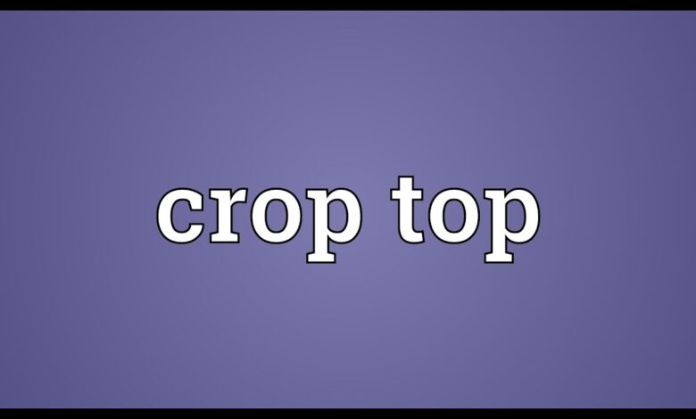 معنى كلمة crop top