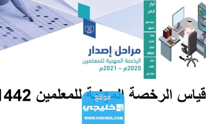 رابط تحميل نماذج اختبار الرخصة المهنية للمعلمين 1445/2023