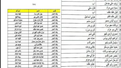 تنزيل كشوفات أسماء الوجبة السابعة في العراق 2024