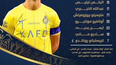 تشكيلة مباراة النصر ضد الوداد اليوم في الدوري السعودي 2024