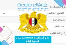 نتائج البكالوريا 2024 في سوريا