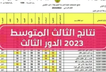 النتائج كاملة pdf ✅✅ .. نتائج الثالث متوسط 2024 الكرخ 1,2,3 الدور الأول من خلال موقع نتائجنا وناجح Results.mlazemna.com