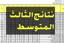 النتائج كاملة pdf ✅✅ .. نتائج الثالث متوسط 2024 ذى قار الدور الأول من خلال موقع نتائجنا وناجح Results.mlazemna.com