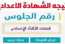 “برقم الجلوس” .. معرفة نتيجة الصف الثالث الاعدادي برقم الجلوس محافظة الاسماعيليه برقم الجلوس 2024 الترم الثانى نتيجه نت  الاعدادية