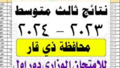 عااااجل الآن! .. نتائج الثالث المتوسط 2024 ذي قار الدور الاول عبر موقع نتائجنا results.mlazemna.com