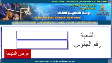 عاااجل الآن! .. رابط نتيجة الدبلومات الفنية 2024 برقم الجلوس نظام ثلاث وخمس سنوات عبر بوابه التعليم الفني للنتائج