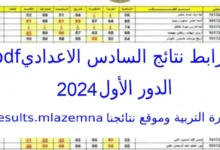 لينك استخراج نتائج السادس الاعدادي الدور الاول 2024 موقع نتائجنا results.mlazemna.com برقم الامتحاني