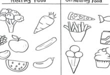 رسومات عن الغذاء الصحي للاطفال