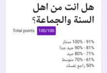 رابط هل انت من اهل السنة والجماعة؟ اختبر مدى التزامك الدين