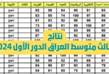 لينك استخراج نتائج الثالث المتوسط الدور الثاني 2024 عموم محافظات العراق