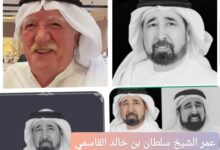 كم عمر الشيخ سلطان بن خالد القاسمي عند الوفاة؟